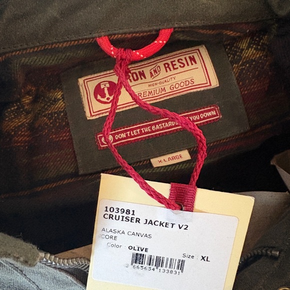 Iron & Resin Dark Olive cruiser jacket - Picture 4 of 5